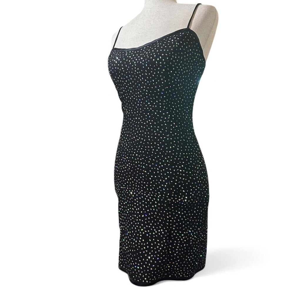 Unique-vintage Women's Black and Navy Dress
